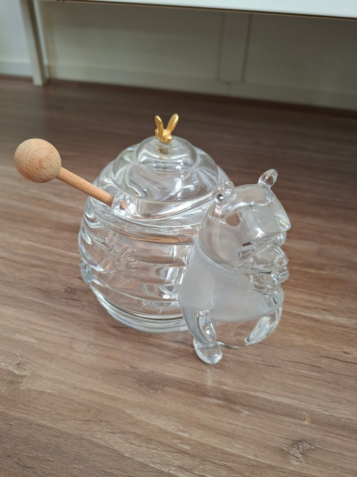 Disney Winnie Honingpot glas, Ophalen of Verzenden, Winnie de Poeh of vrienden, Zo goed als nieuw, Beeldje of Figuurtje
