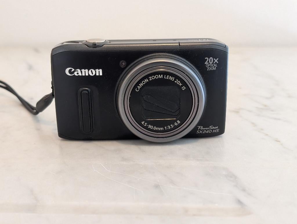 Canon PowerShot SX240 HS + UNIEK Handgemaakt Leren Hoesje, Ophalen, Gebruikt, 12 Megapixel, Canon