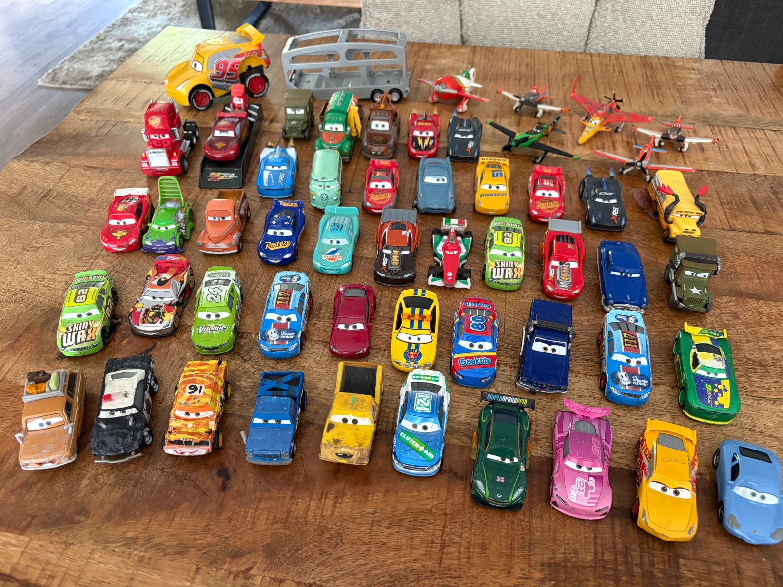 Disney pixar cars auto verzameling 55 stuks, Ophalen of Verzenden, Gebruikt