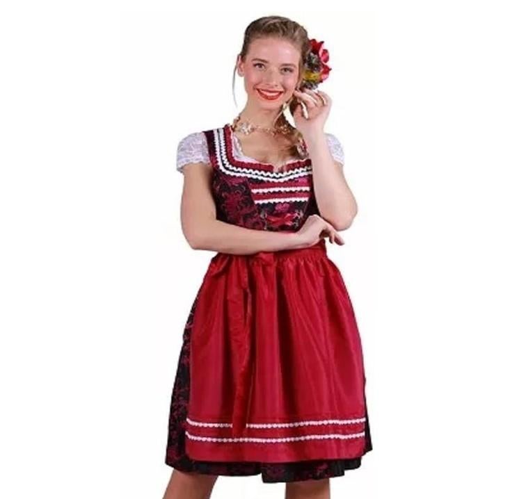 Dirndl jurk Elisabeth Roze Zwart -  mt 36  nieuw artikel.., Thetru, Nieuw, Ophalen of Verzenden, Knielengte