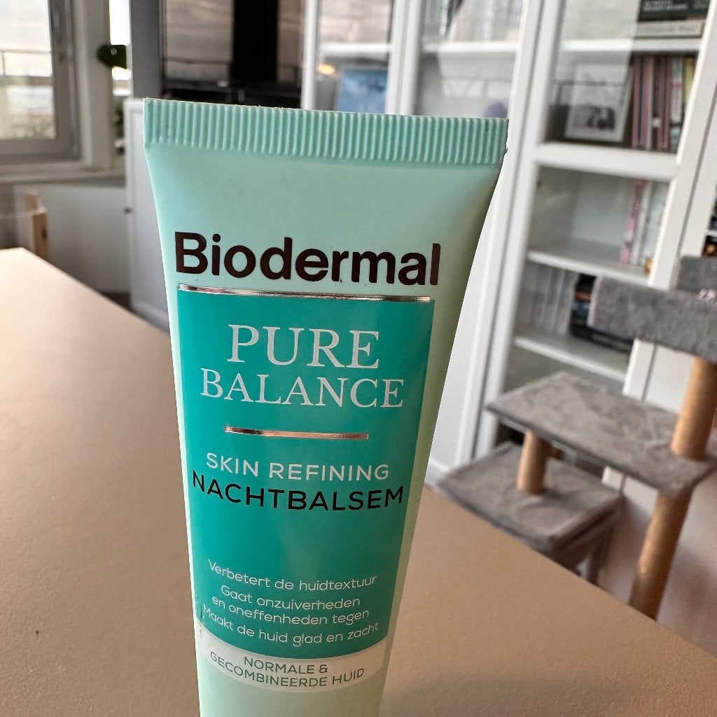 Biodermal Pure Balance Skin Refining Nachtbalsem Nachtcreme, Ophalen of Verzenden, Nieuw, Gehele gezicht, Verzorging