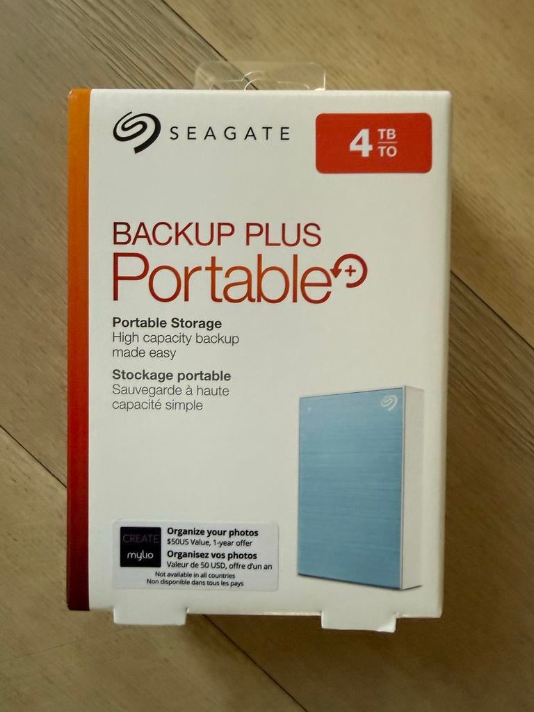 Nieuwe Seagate Backup Plus Portable 4TB Externe HDD, Computers en Software, Harde schijven, Server, HDD, Nieuw, Ophalen of Verzenden