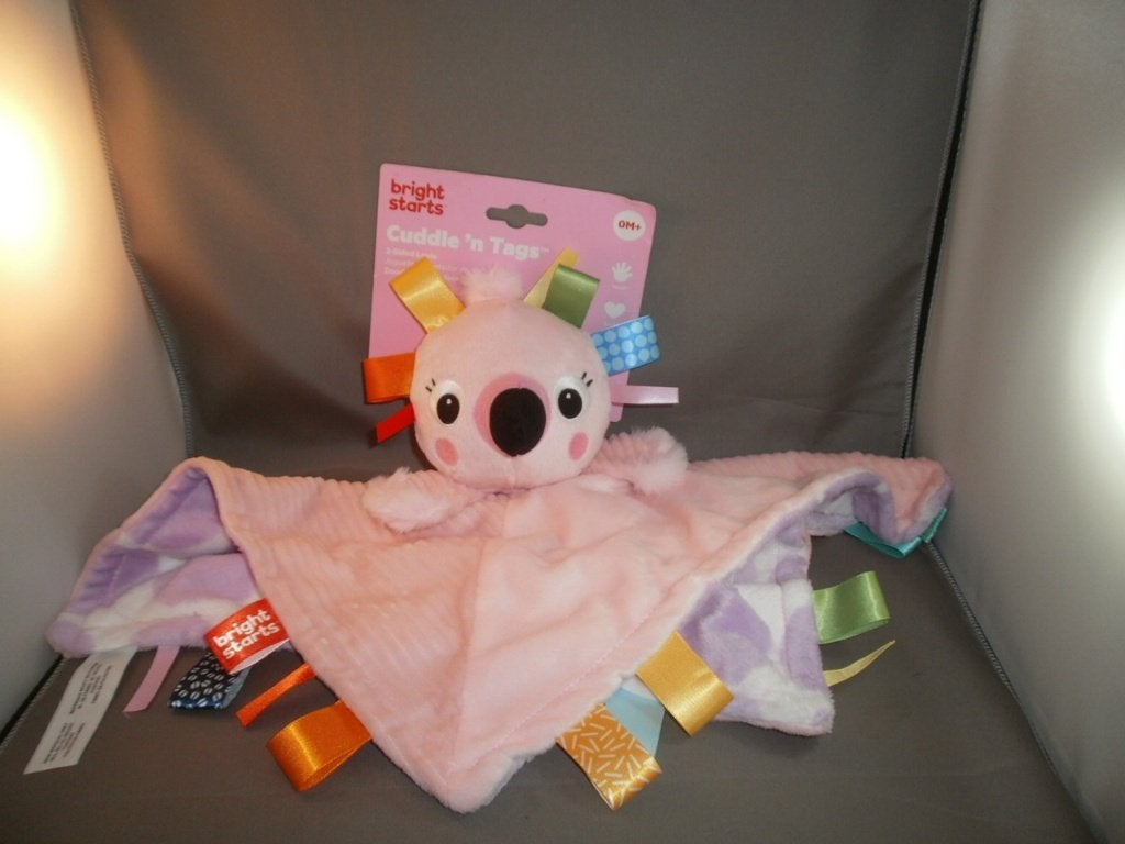 bright starts doudou flamingo roze met lintjes op kop en, Overige merken, Overige karakters, Overige typen, Nieuw