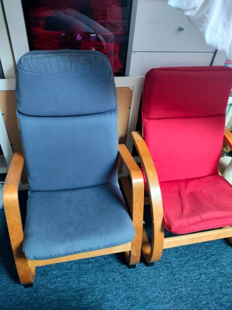 2 ikea kinder stoelen Paong, Huis en Inrichting, Fauteuils, Ophalen, Gebruikt, Minder dan 75 cm, 50 tot 75 cm