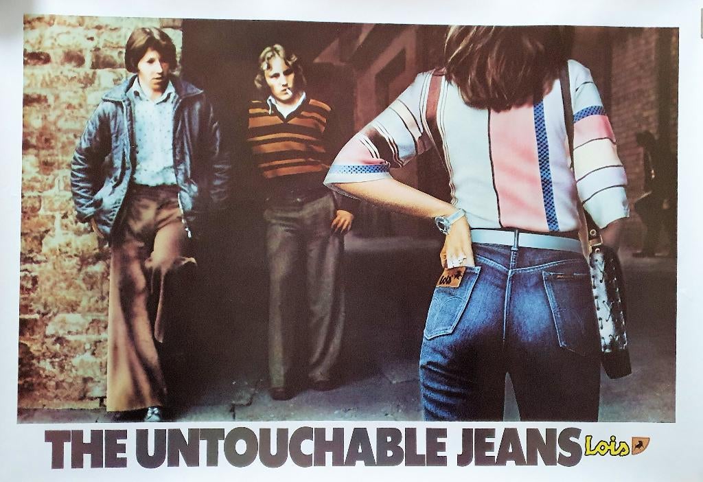 Poster Lois jeans 70/80er jaren, Verzenden, Rechthoekig Liggend, Zo goed als nieuw, A1 t/m A3