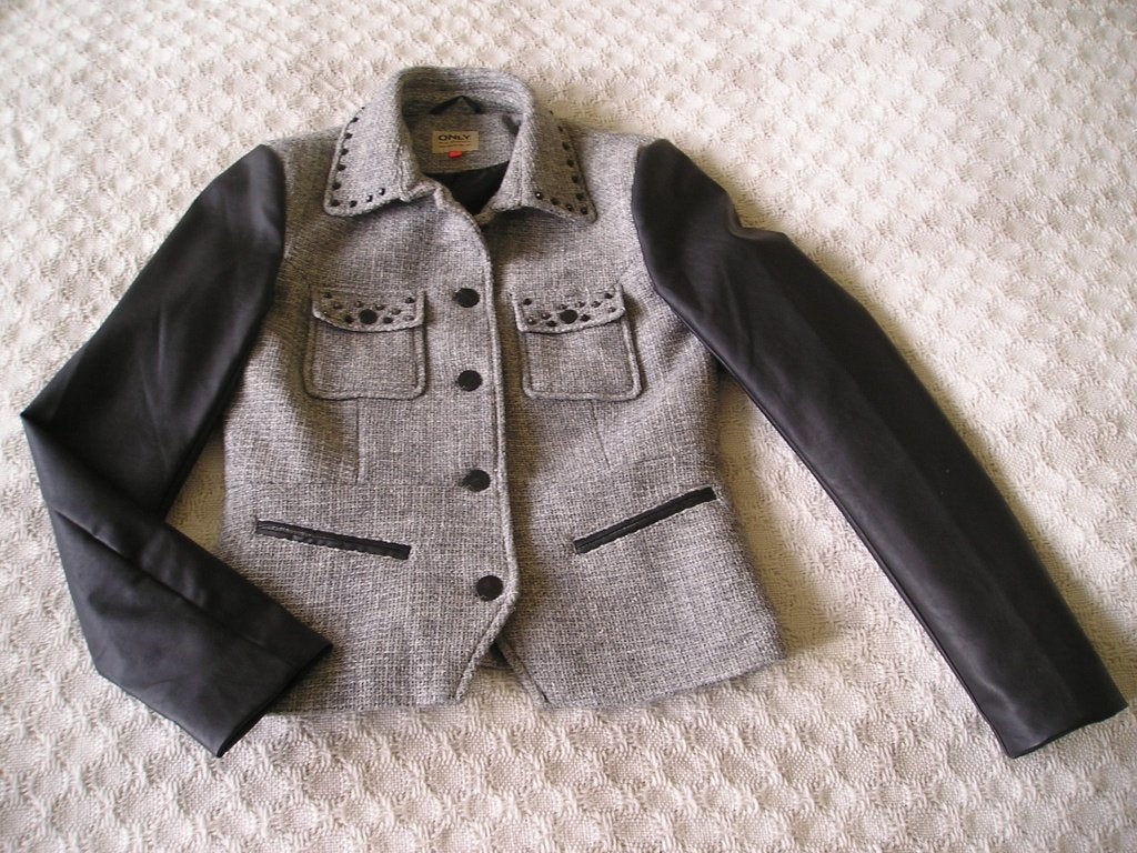 apart zwart tweed jasje Only maat S (maat 36), Ophalen, Only, Zwart, Zo goed als nieuw