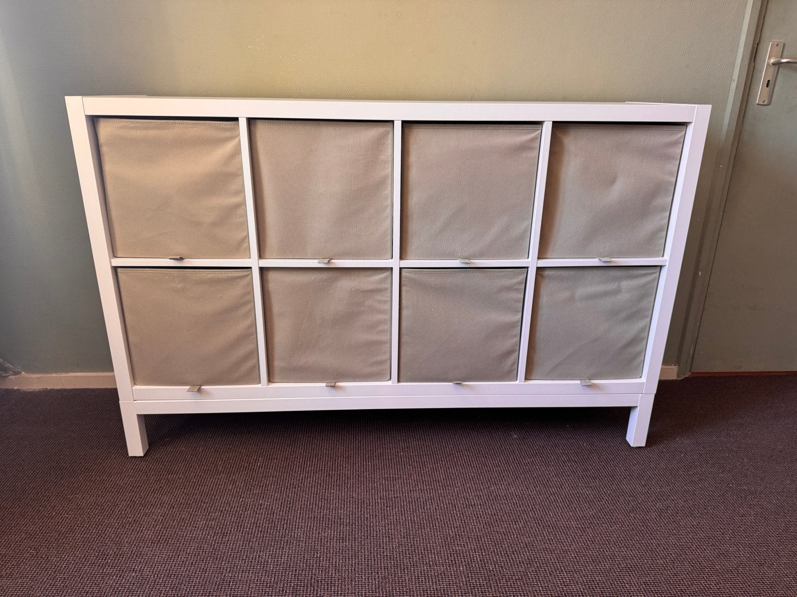 Ikea Kallax Stellingkast incl onderframe en manden, Ophalen, Gebruikt