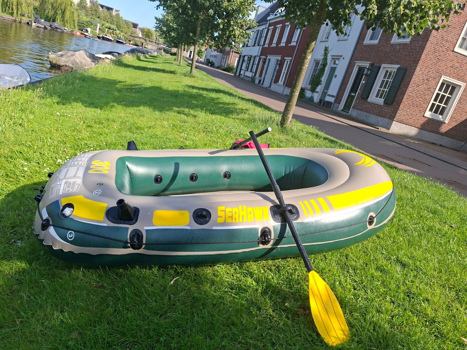 Intex Seahawk 300 opblaasboot met peddels, Watersport en Boten, Kano's, Ophalen, Gebruikt, Met peddels, Overige typen