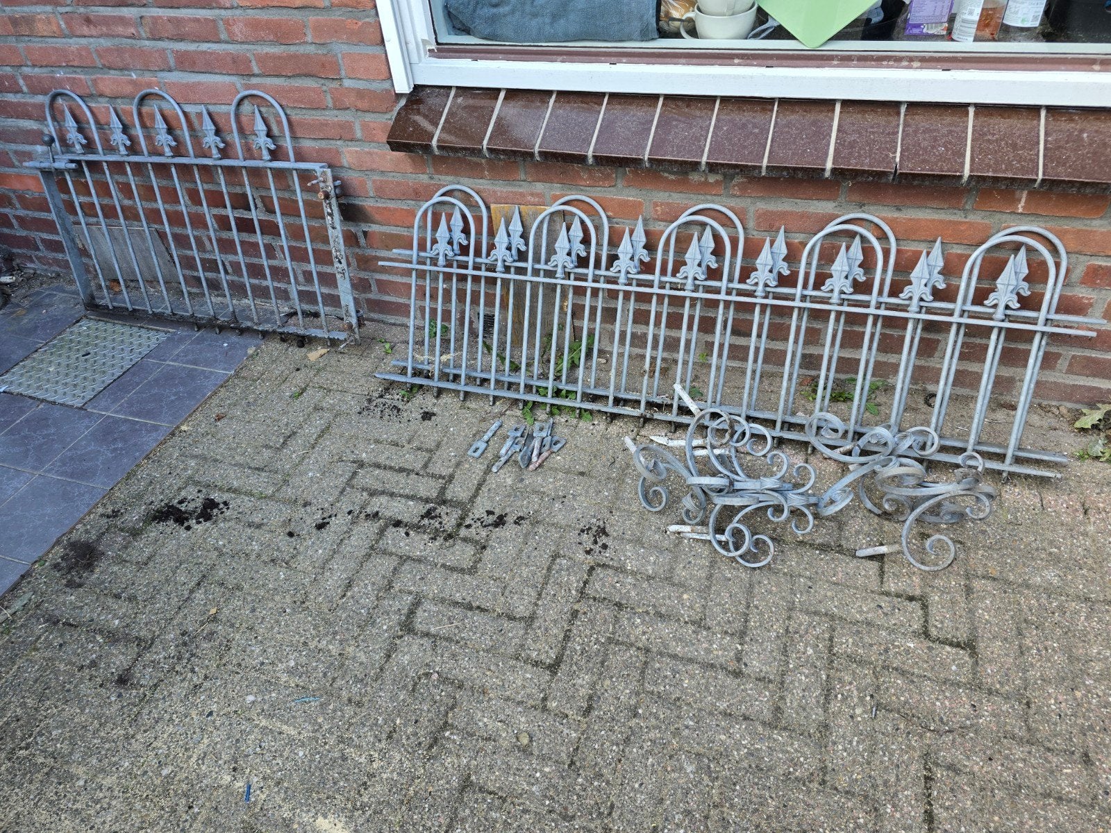 mooi metalen hekwerken, Tuin en Terras, Ophalen, Met poort, Gebruikt, Sierhekwerk