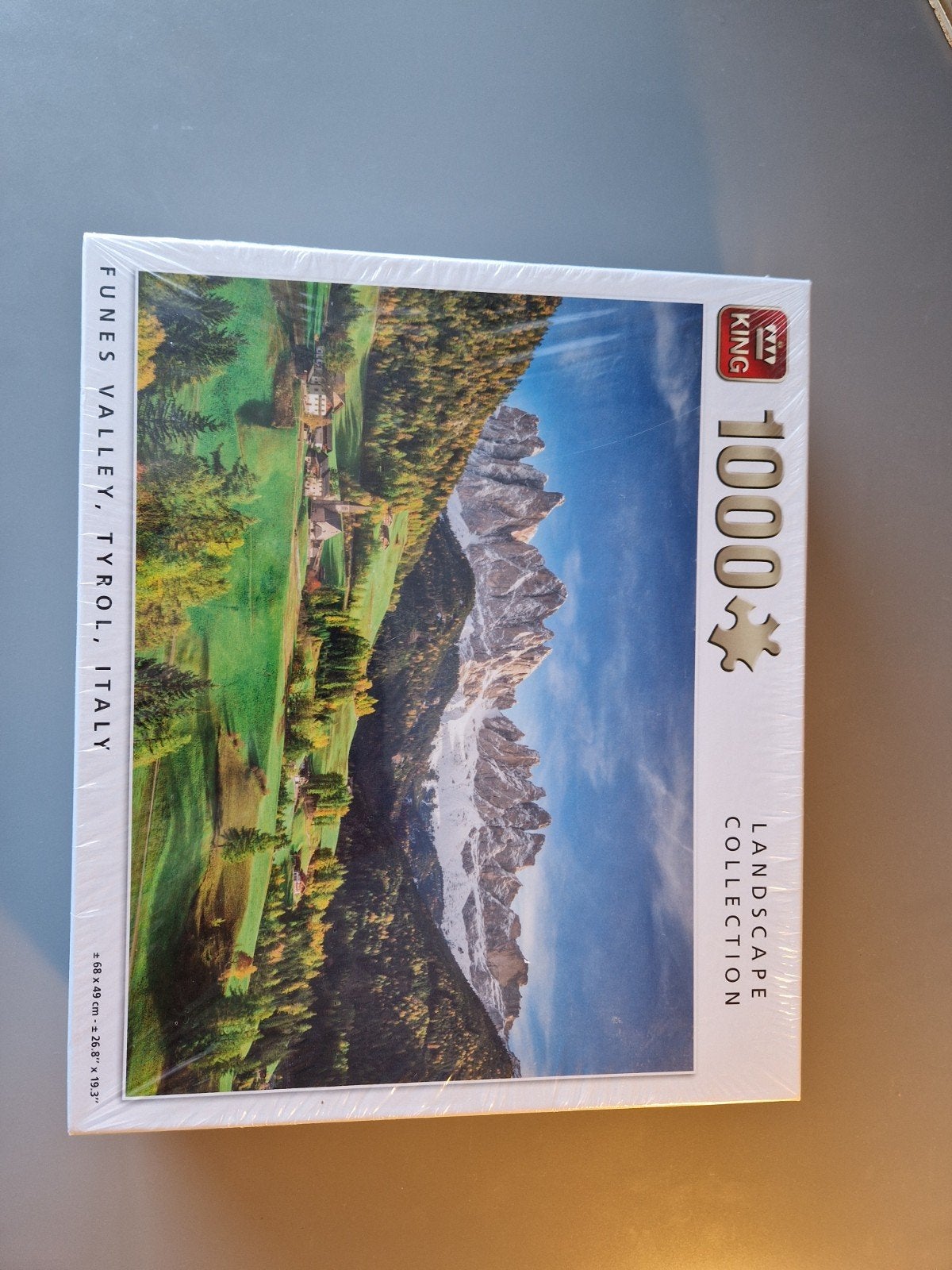 Nieuwe King Legpuzzel 1000 stukjes Funes Valley Tirol, Ophalen of Verzenden