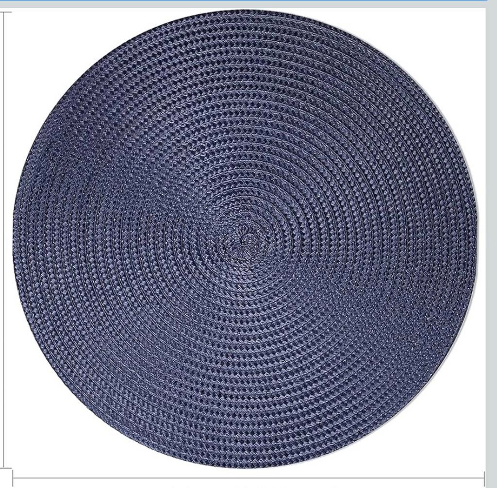 Ronde placemats set van 4 marineblauw, Huis en Inrichting, Woonaccessoires | Onderzetters, Ophalen of Verzenden, Zo goed als nieuw