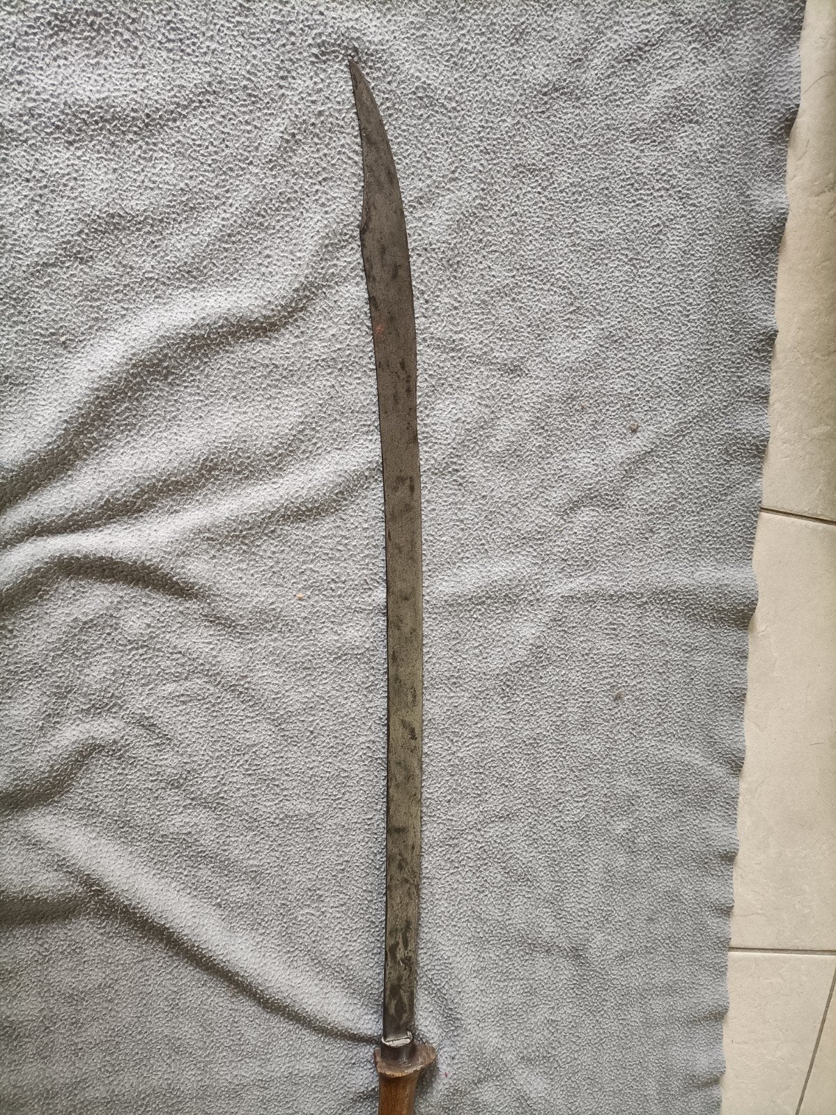 Antiek zwaard met houten handvat., Verzamelen, Ophalen of Verzenden, Gebruikt