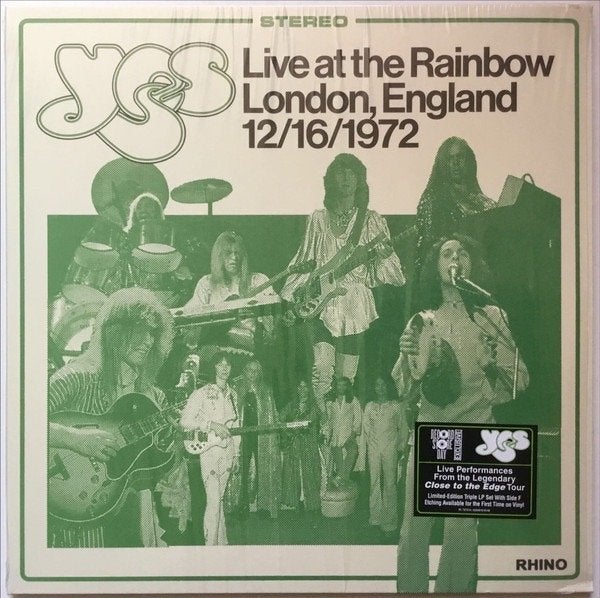 Vinyl 2 LP +1 LP Yes ‎– Live At The Rainbow London, England, LP, Rock, Ophalen of Verzenden, Zo goed als nieuw