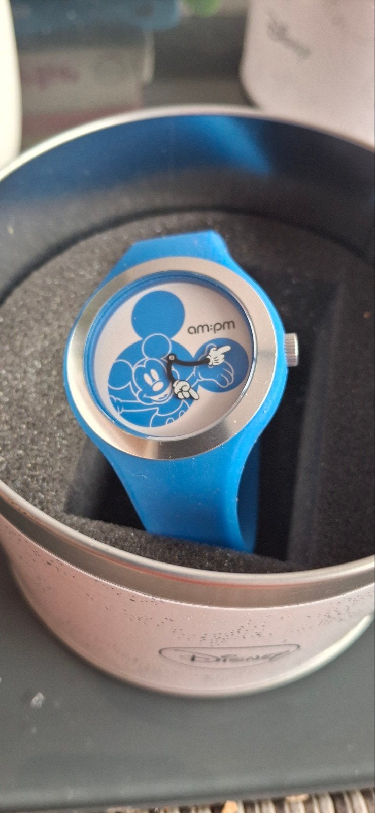 Disney am:pm Mickey Mouse Horloge Blauw, Ophalen, Zo goed als nieuw