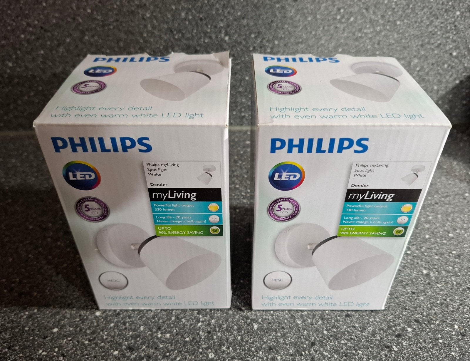 Philips wand/plafond spots nieuw in doos. 2 stuks, Huis en Inrichting, Lampen | Spots, Ophalen of Verzenden, Nieuw