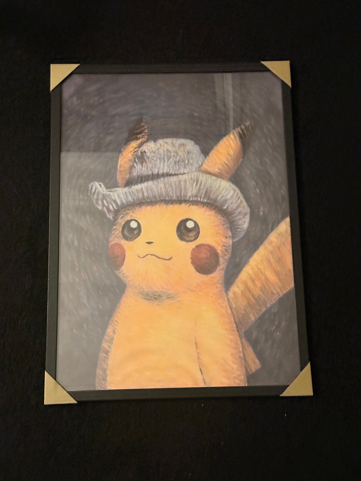Grote Pokémon Van Gogh Pikachu Canvas Ingelijst, Hobby en Vrije tijd, Verzamelkaartspellen | Pokémon, Verzenden, Zo goed als nieuw