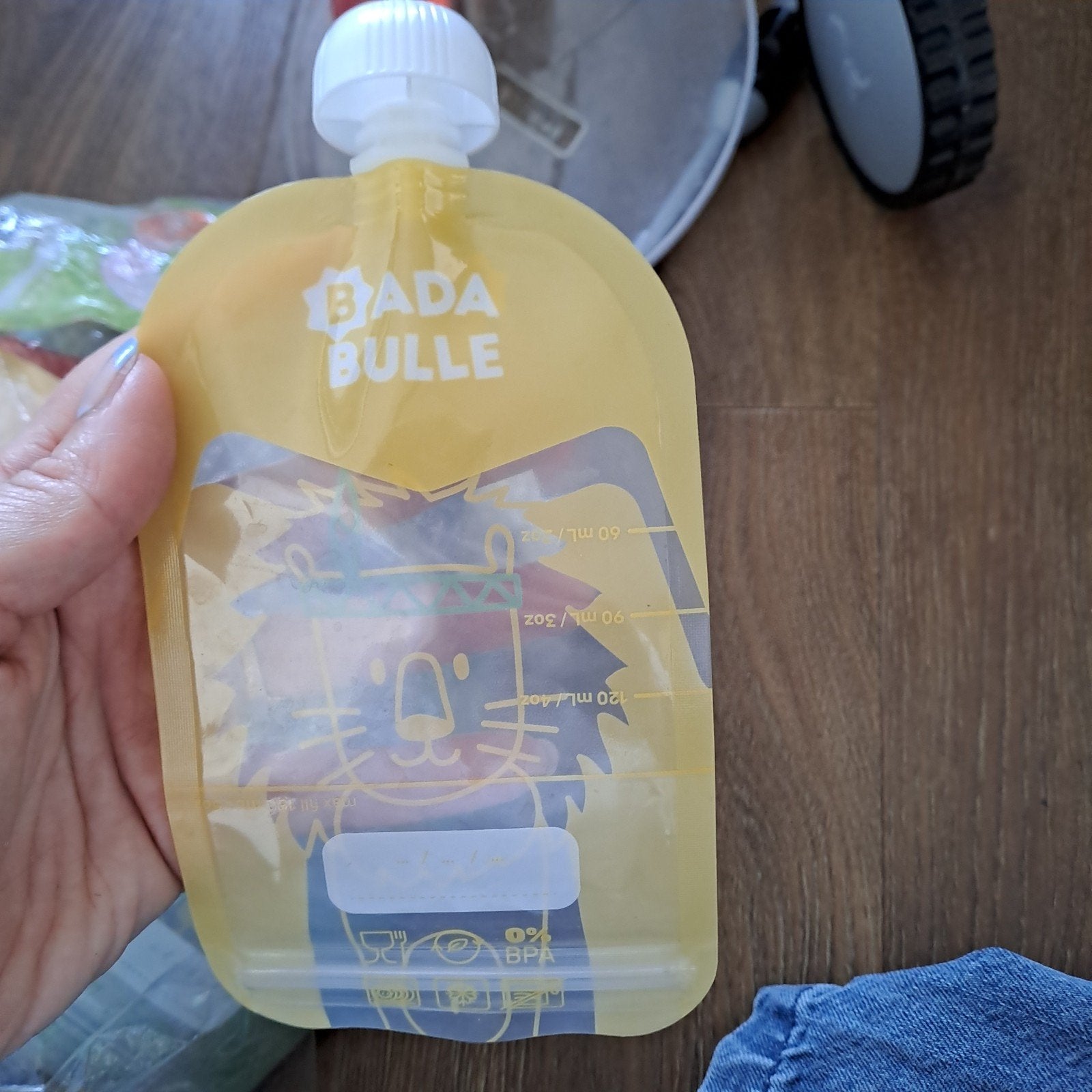 Herbruikbare Knijpfruit Zakjes - BPA-vrij, Ophalen of Verzenden, Gebruikt