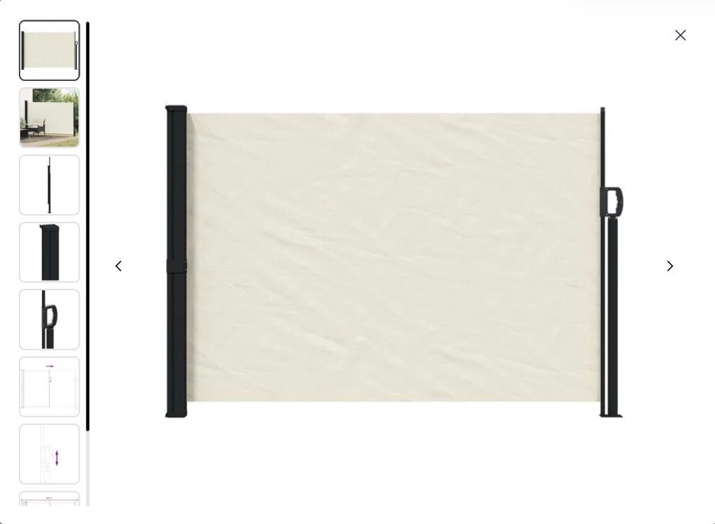 Oprolbaar windscherm, Ophalen, 200 cm of meer, 150 tot 200 cm, Nieuw