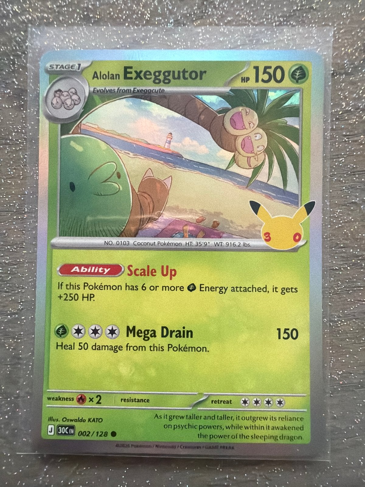 Alolan Exeggutor Pokémon Kaart - HP 150, Ophalen of Verzenden, Zo goed als nieuw