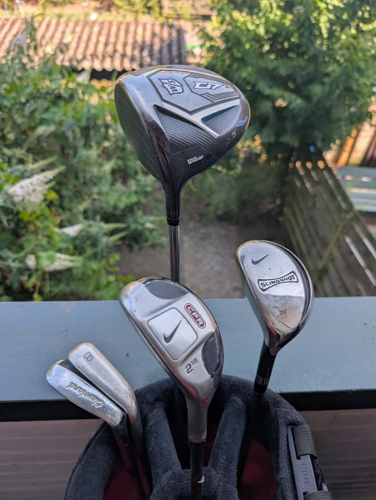 Linkshandige clubs, Wilson driver, Nike Hybrids, Cleveland., Ophalen, Club