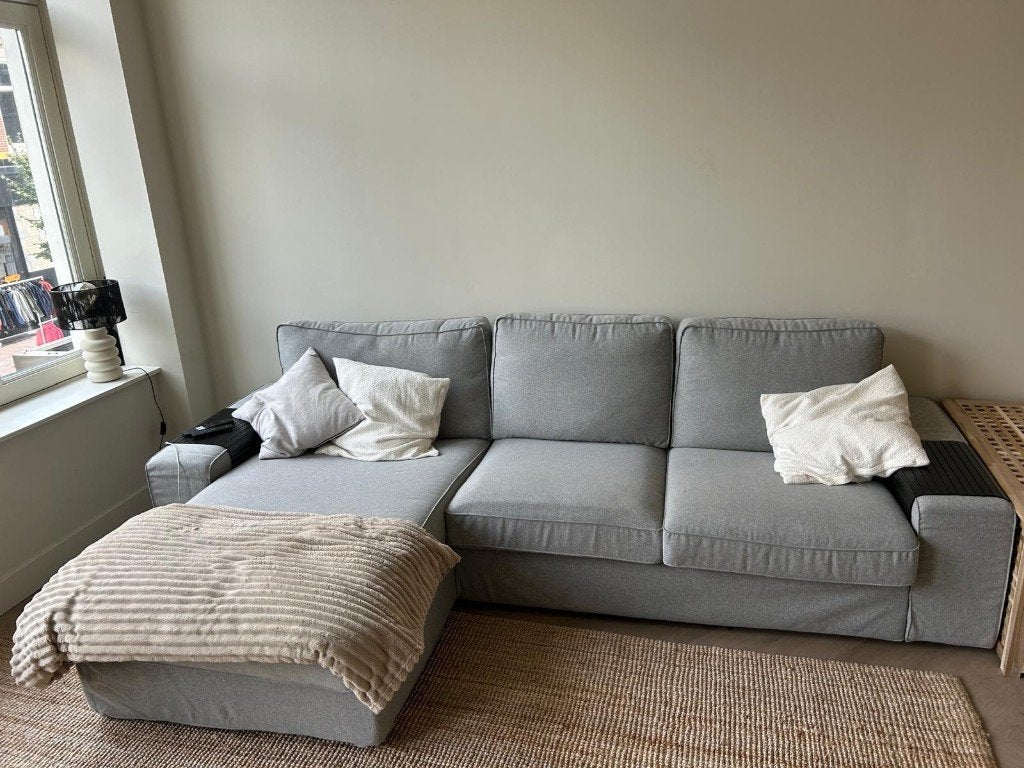 IKEA KIVIK hoekbank - 3-zits - Tibbleby beige/grijs, Huis en Inrichting, Banken | Bankstellen, Ophalen, 250 tot 300 cm, Hoekbank