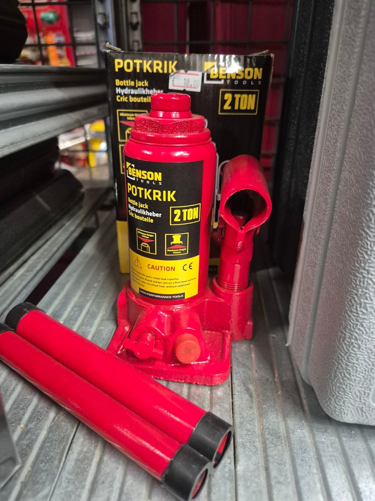 Nieuwe 2 Ton Potkrik in doos, Auto diversen, Krikken, Nieuw, Potkrik, Hydraulisch, Ophalen of Verzenden