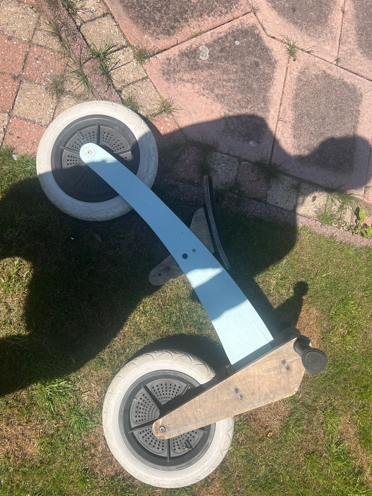 Houten loopfiets - lichtblauw, Ophalen, Gebruikt, Loopfiets