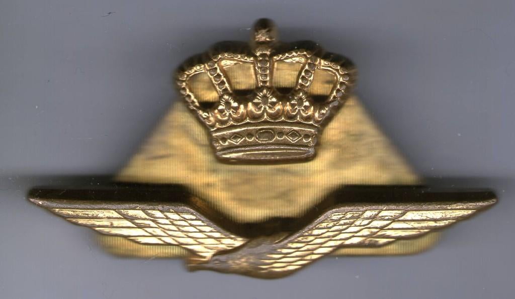 Koninklijke Luchtmacht koper pet/kraag embleem ( V_235 ), Verzamelen, Speldjes, Pins en Buttons, Verzenden, Nieuw, Stad of Land