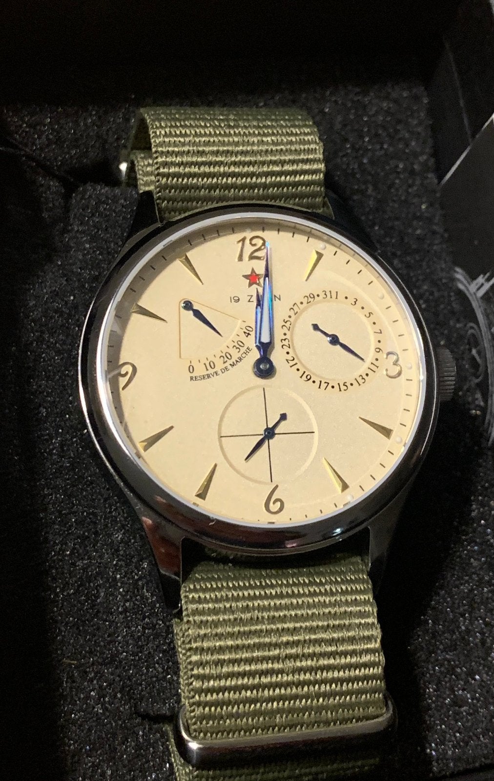 Prachtig 40mm Seagull pilot horloge, Ophalen of Verzenden, Staal, Overige merken, 1960 of later