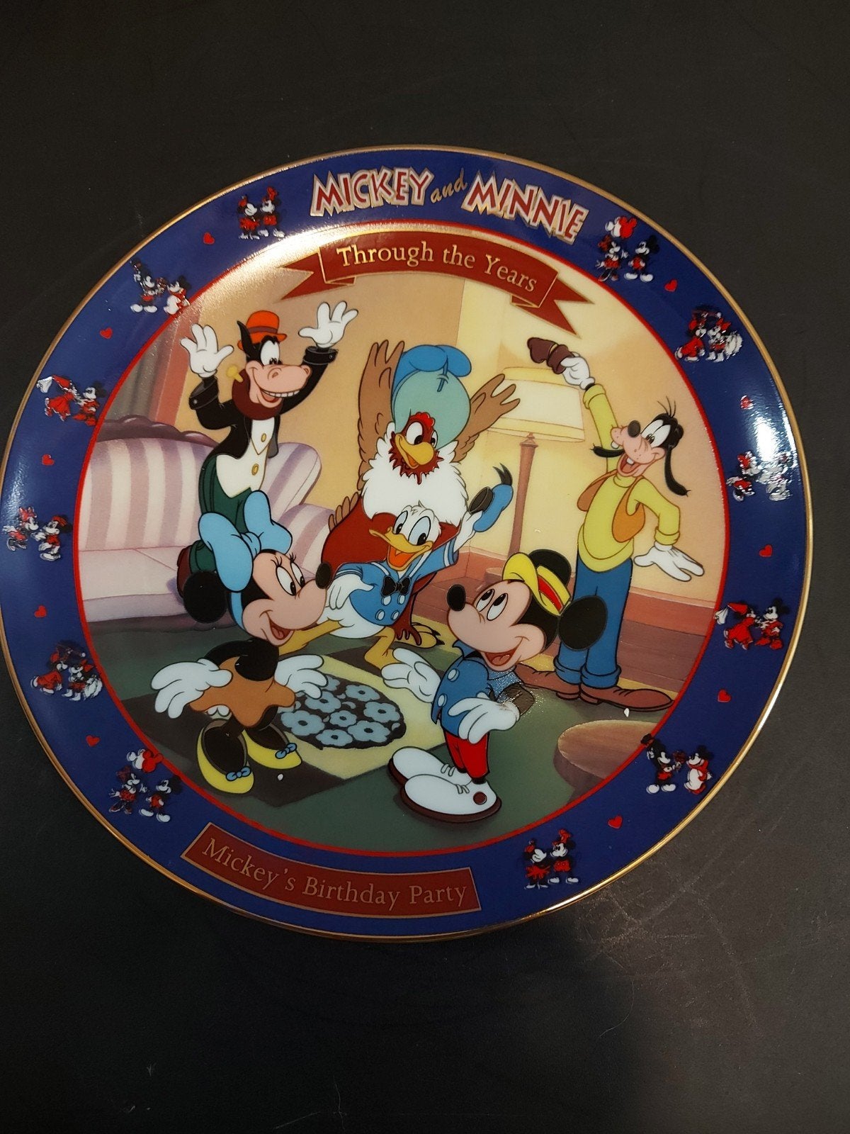 Disney Bradford Exchange sierbord Mickey Mouse, Verzamelen, Disney, Ophalen, Mickey Mouse, Zo goed als nieuw, Beeldje of Figuurtje