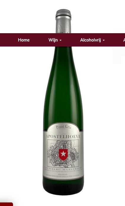 Fles witte wijn Apostelhoeve Pinot Gris 2022 (Alc.Perc. 13%), Ophalen, Overige gebieden, Nieuw, Witte wijn