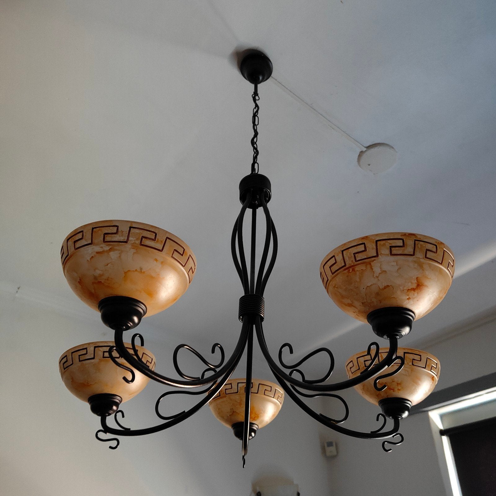 mooie hang lamp 2 setjes, Huis en Inrichting, Lampen | Hanglampen, Ophalen, Glas