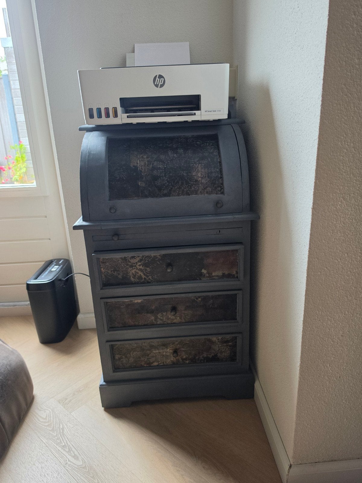 Antiek secretaire kastje met lades, Ophalen