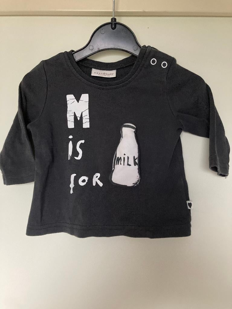 Next shirt baby Maat 50/56, Kinderen en Baby's, Ophalen of Verzenden, Zo goed als nieuw, Jongetje of Meisje, Shirtje of Longsleeve