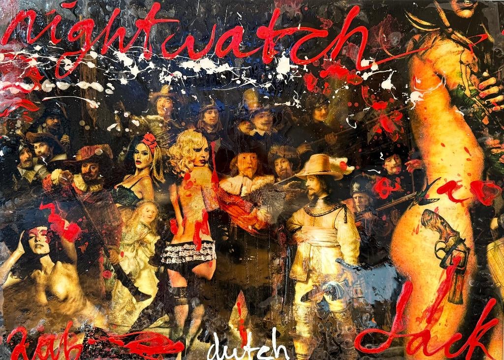 Jack Liemburg – “Nightwatch” (2016) 100x140, Antiek en Kunst, Kunst | Schilderijen | Modern, Ophalen