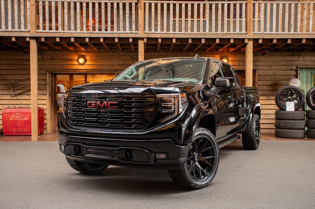 GMC Sierra Denali 6.2L V8 LPG | Widebody | Black edition | 4, Auto's, Automaat, Automatische klimaatregeling, 426 pk, Zwart