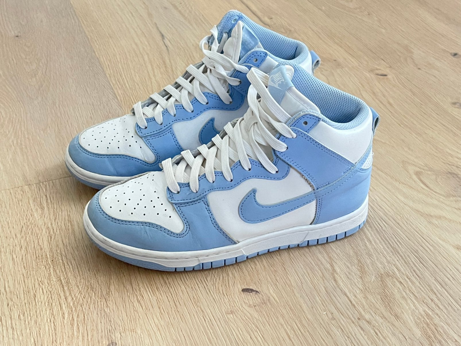 Nike Dunk High aluminium, mt 38 (izgsr), Overige kleuren, Ophalen of Verzenden, Sneakers of Gympen, Zo goed als nieuw