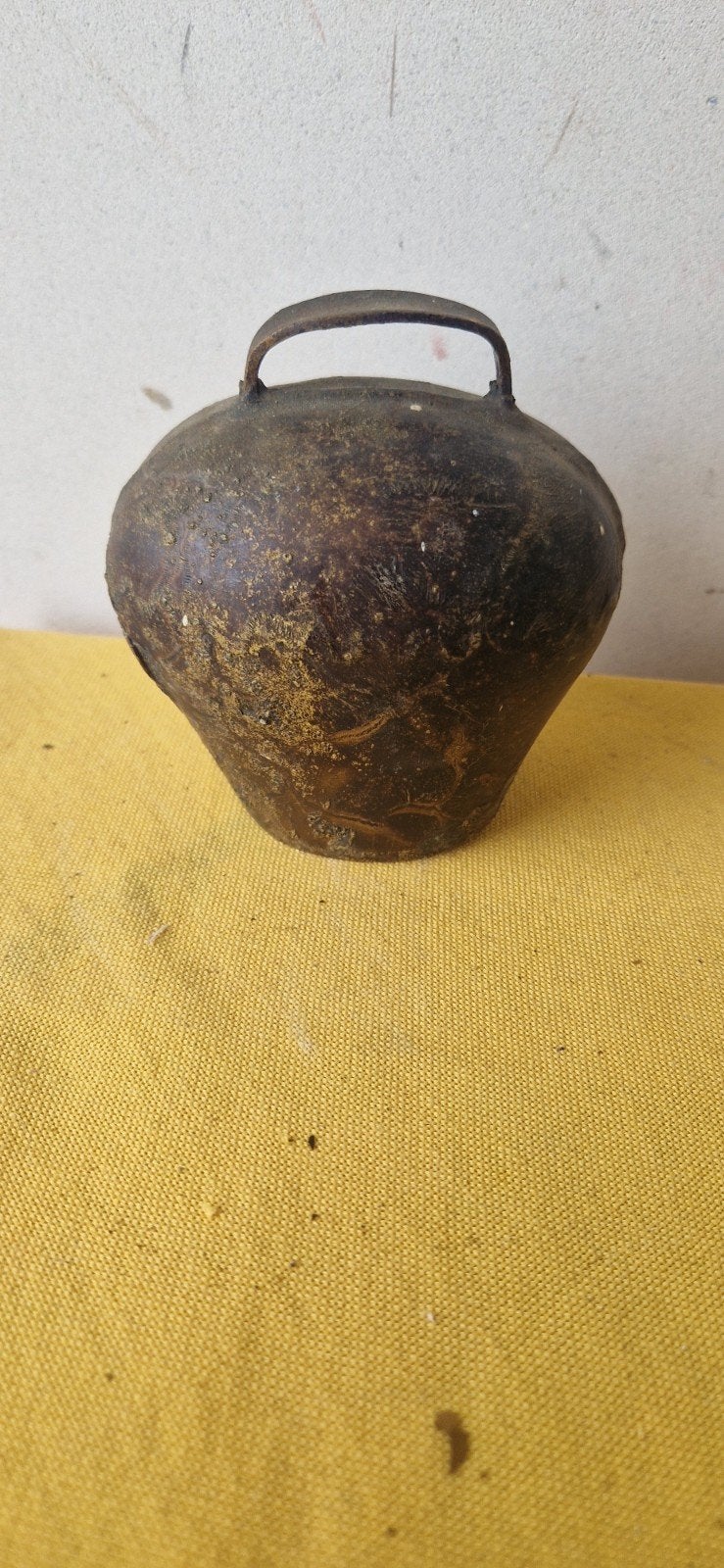 Antieke bronzen koebel - Rustieke decoratie, Ophalen of Verzenden, Brons