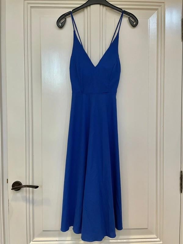 Prachtige (Gala) jurk blauw maat S, Blauw, Ophalen of Verzenden, Zo goed als nieuw, Knielengte
