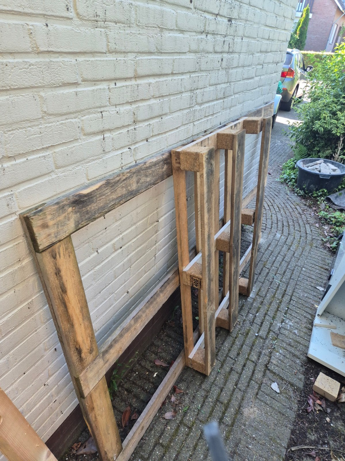 Pallet gratis, Doe-het-zelf en Verbouw, Hout en Planken, Ophalen, Vuren, Minder dan 200 cm, Pallet