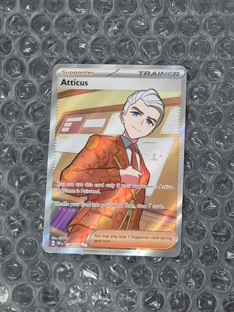 Atticus 134/131 Prismatic Evolutions PRE Scarlet & Violet, Ophalen of Verzenden, Zo goed als nieuw, Losse kaart, Foil