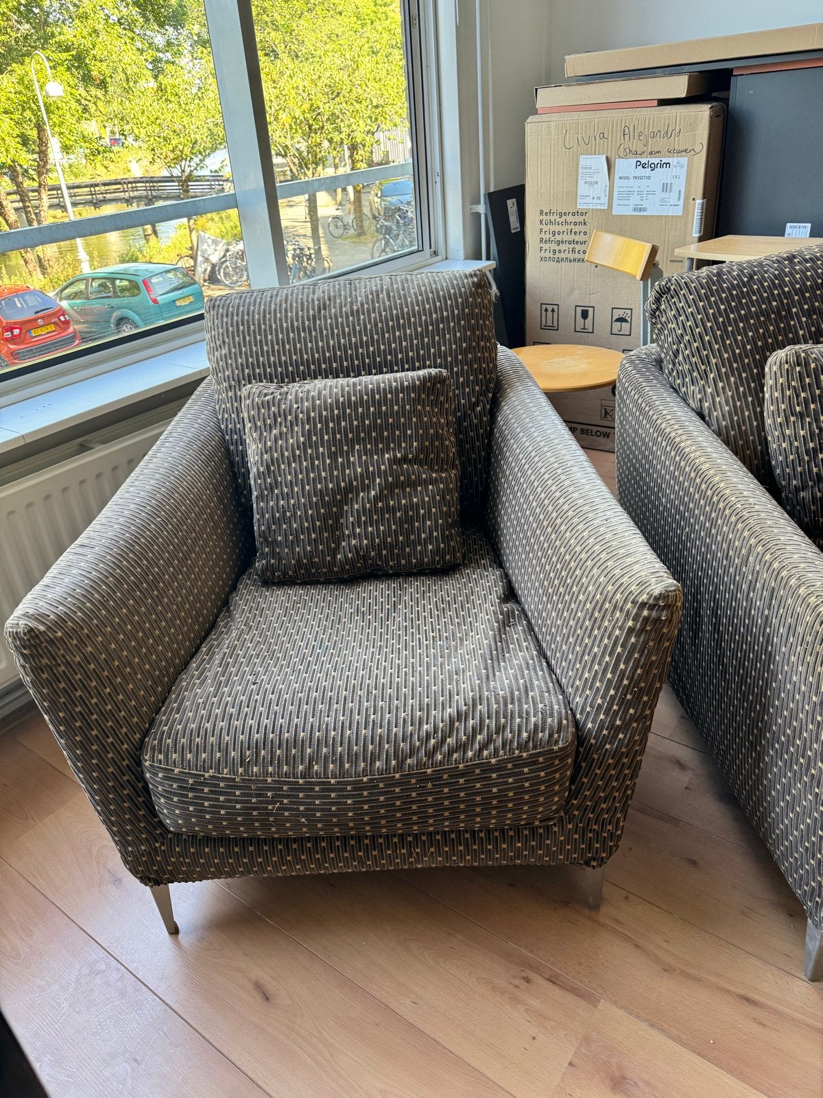 Moet snel weg: B&B Italia Maxalto Malacorte fauteuil, Huis en Inrichting, Fauteuils, Ophalen, Gebruikt, Stof, 75 tot 100 cm