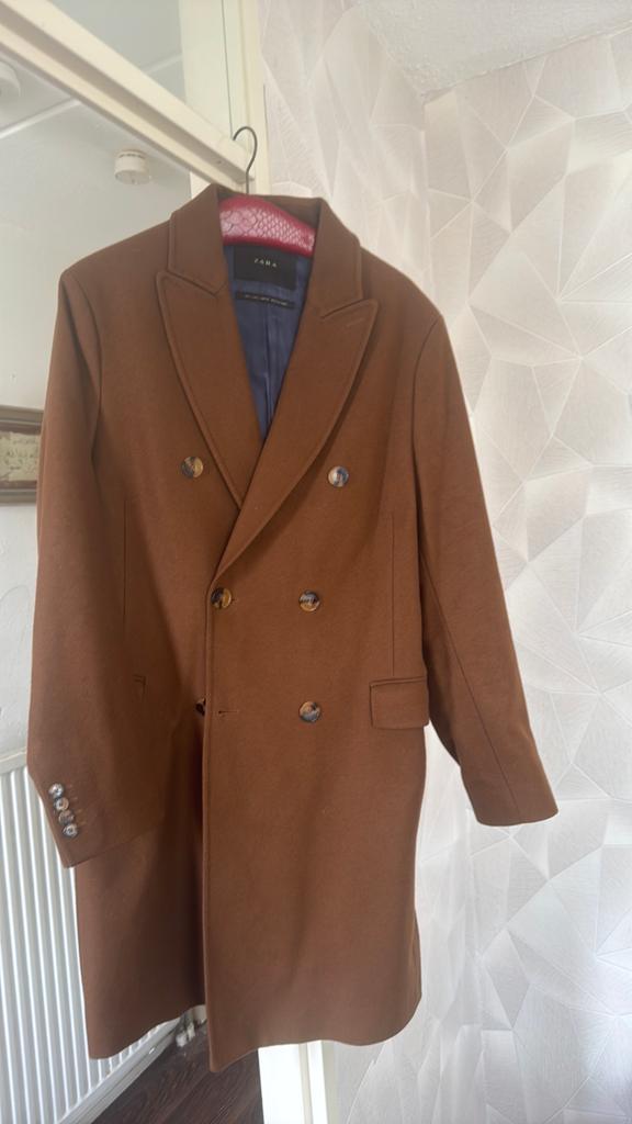 Mantel Zara, Ophalen of Verzenden, Zo goed als nieuw, Maat 48/50 (M), Bruin
