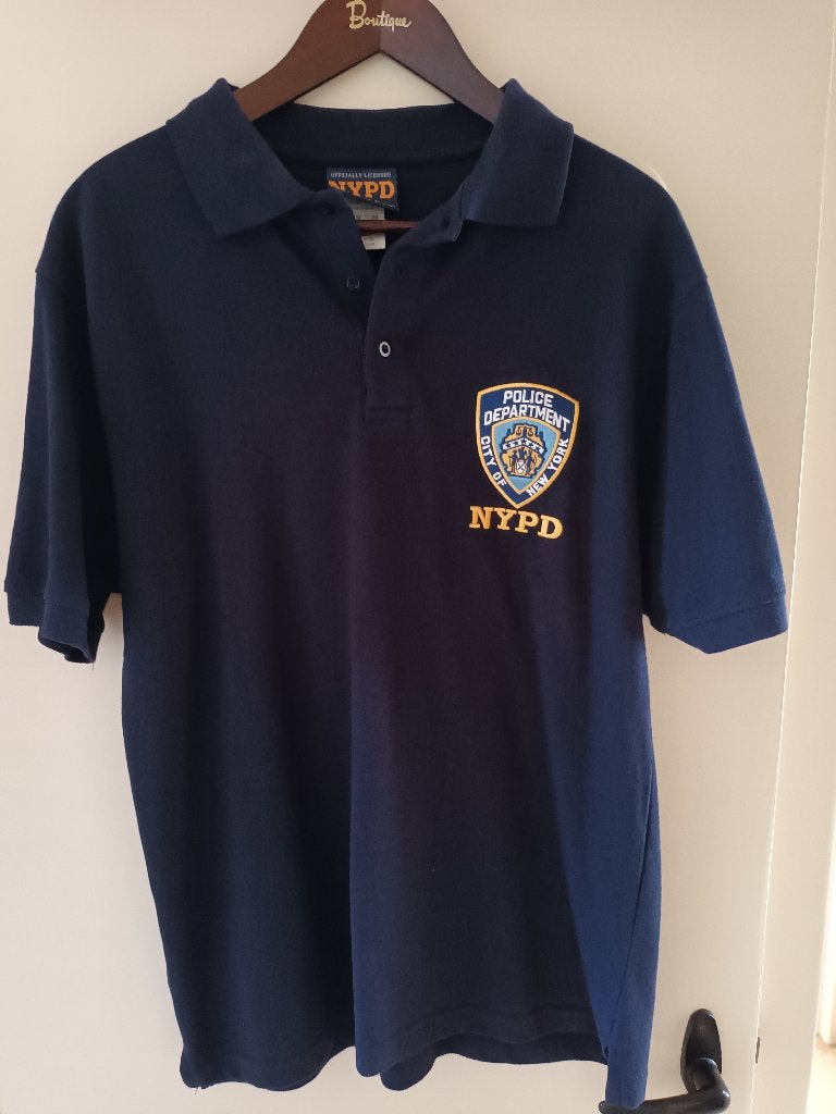Polo > Blauw > Nieuw >  Medium > Met embleem NYPD > Kijk !, Verzenden, Nieuw, Maat 48/50 (M), Blauw
