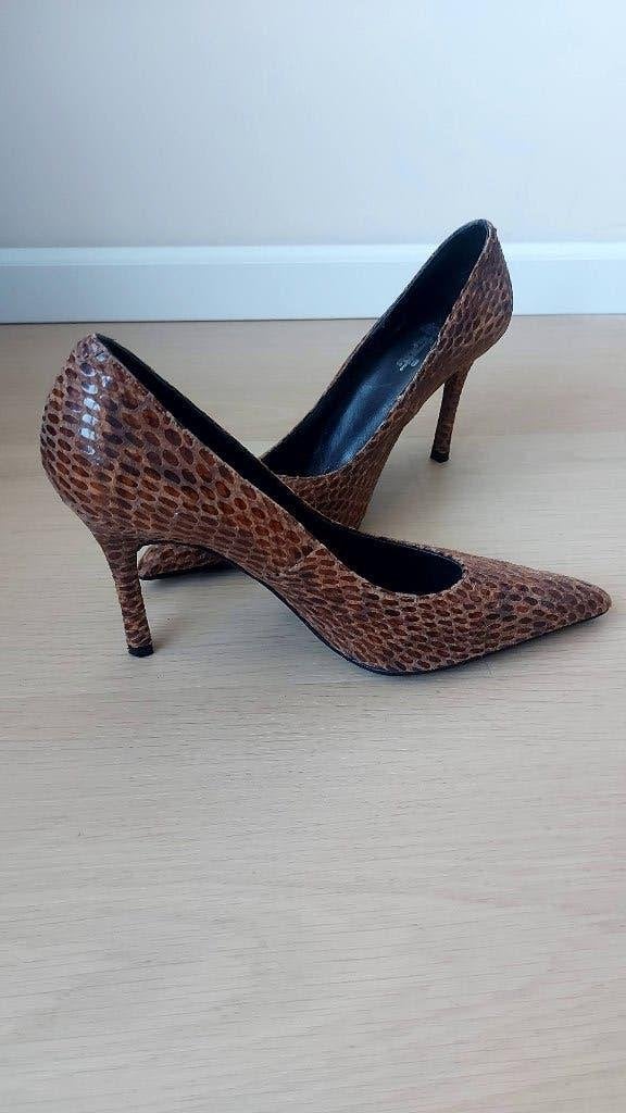 Hoge hakken Pumps hakschoenen bruin maat 36, Bruin, Ophalen of Verzenden, Zo goed als nieuw, Schoenen met hoge hakken