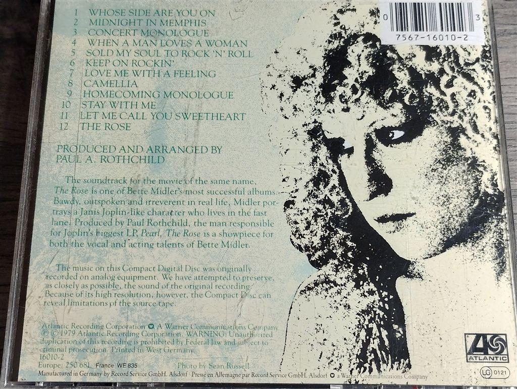 Bette Midler – The Rose - The Original Soundtrack Recording, Ophalen of Verzenden, Zo goed als nieuw