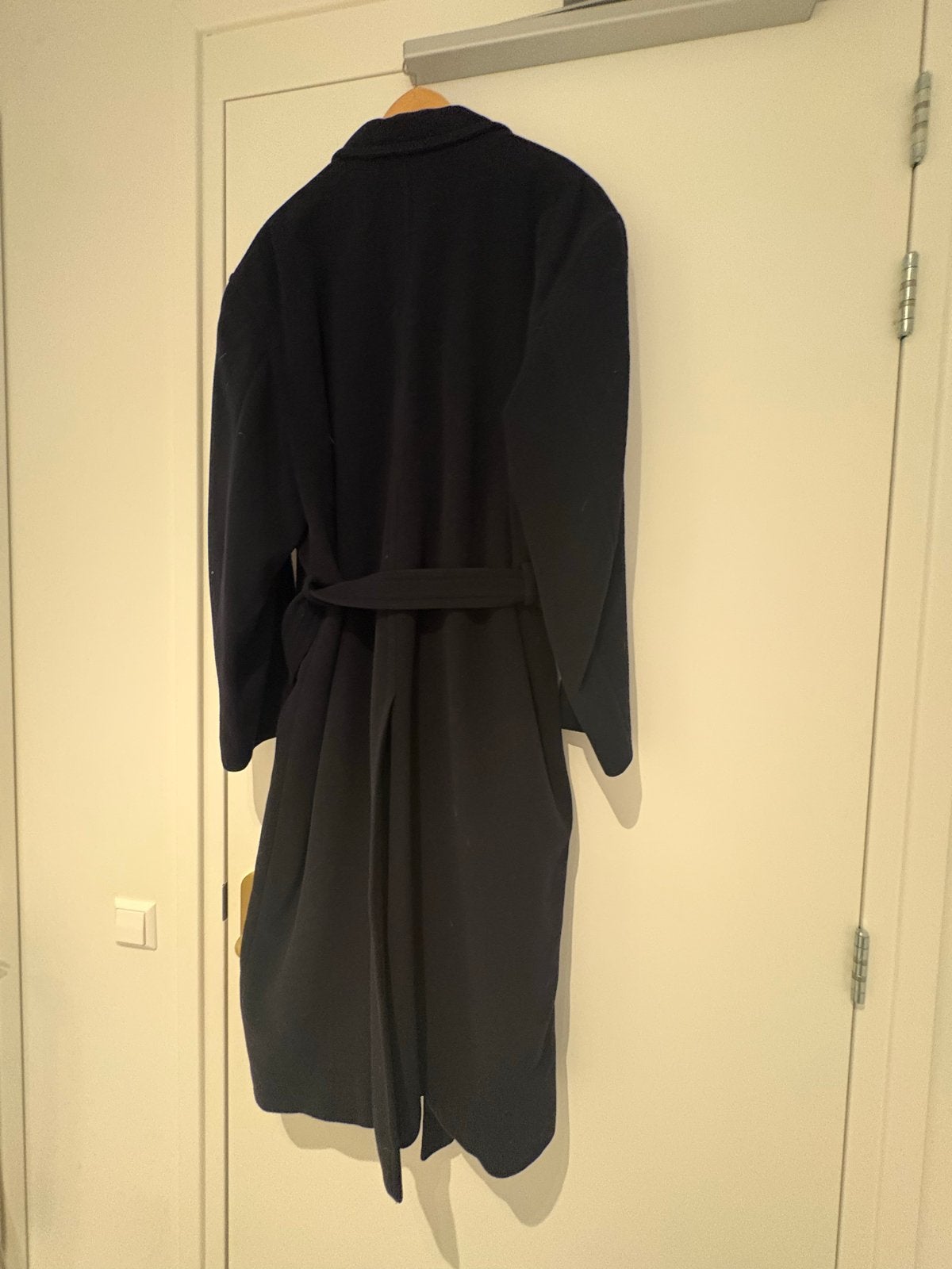 Boss Hugo Boss Wollen Jas - Maat L, Ophalen, Zo goed als nieuw, Maat 52/54 (L), Zwart