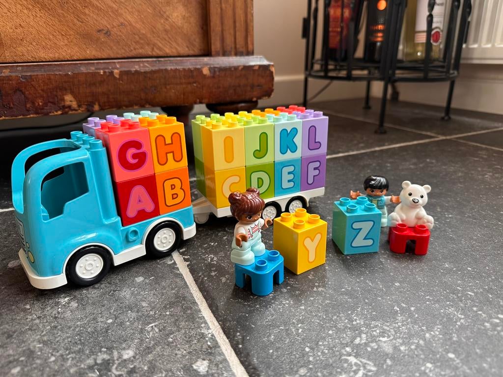 Duplo Alfabet vrachtwagen 10915, Ophalen of Verzenden, Zo goed als nieuw
