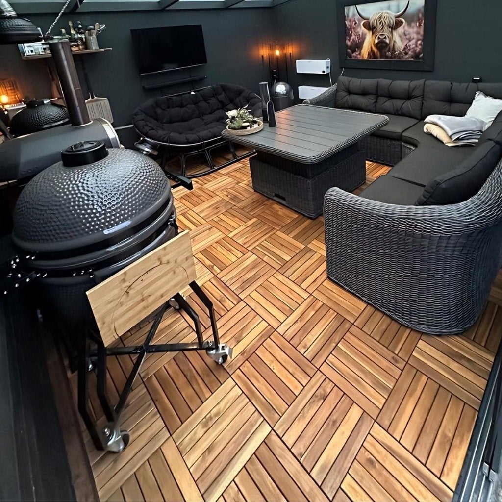 Acaciahout Balkontegels Vlondertegels Terrastegels - NIEUW, Tuin en Terras, Nieuw, Ophalen of Verzenden, Zwettestraat 8, 8912AH Leeuwarden