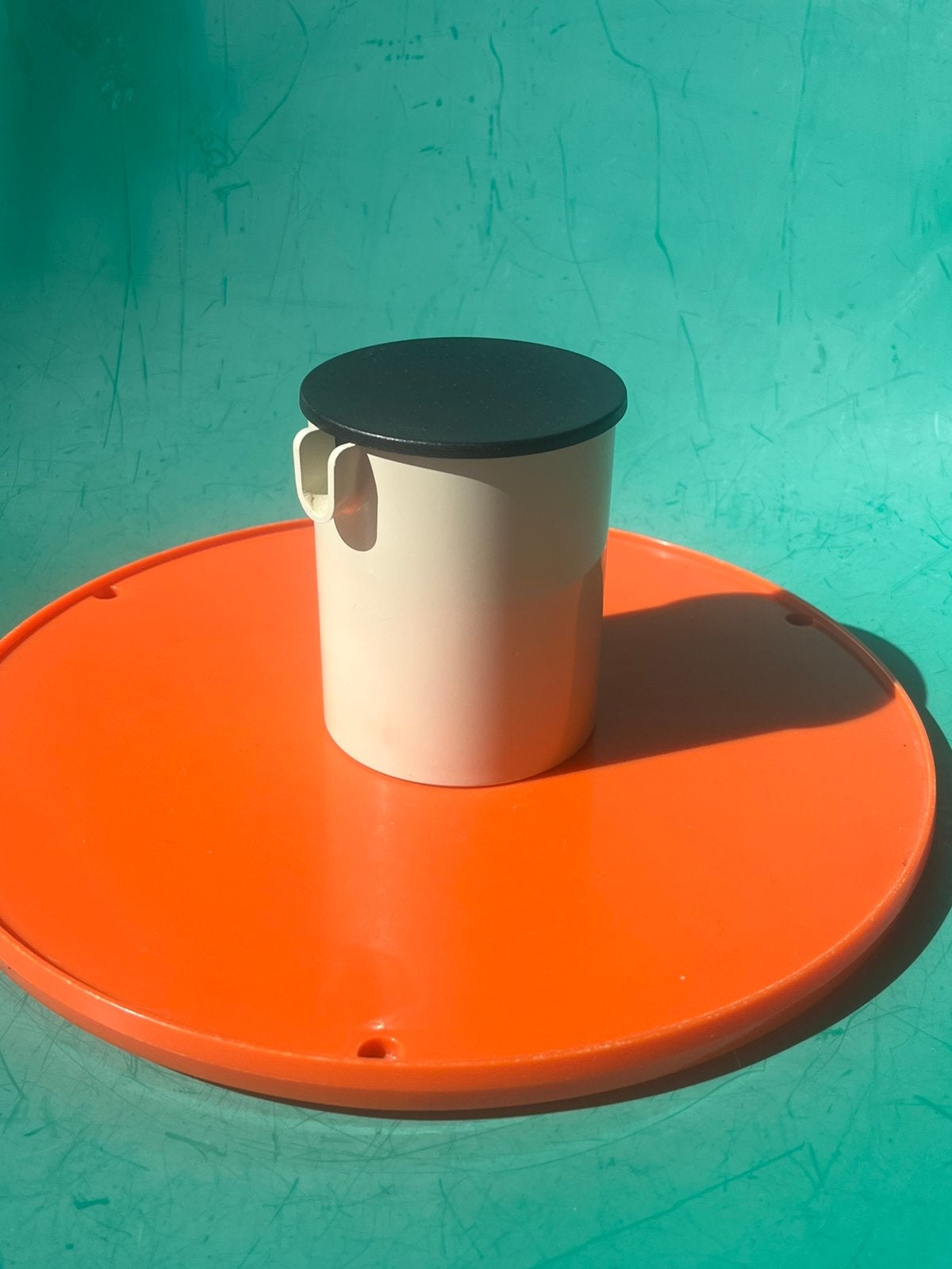 Vintage melkkan kannetje plastic beige danish design Stelton, Beige, Kunststof, Ophalen of Verzenden, Overige merken